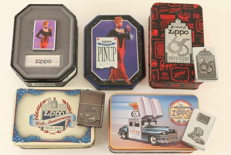 Lot of 4 Collectable Zippo Lighters