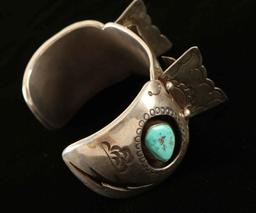 Navajo Turquoise & Silver Watch Cuff