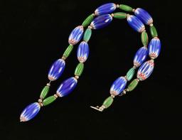 Native American Chevron Trade Bead Necklace