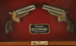 Lot of 3 Replica Revolvers in Shadowboxes