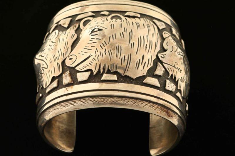 Three Bear Sterling Silver Cuff by Tommy Singer