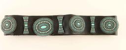 Gorgeous Zuni Turquoise Needlepoint Concho Belt