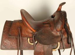 Rose Carved Loop Seat Saddle