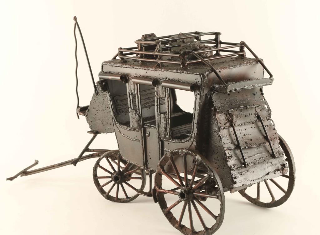 Large Metal Stagecoach