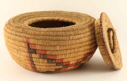 Salish NW Coast lidded Basket