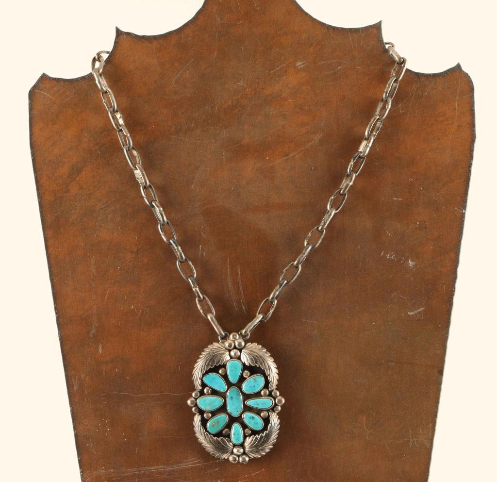 Navajo Turquoise Cluster Pendant