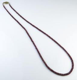 Gorgeous Faceted Ruby Beaded Necklace