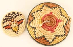 Lot of 2 Hopi Basketry Trays