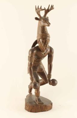 Ironwood Carving of Indian Kachina Dancer with