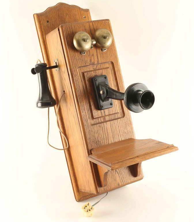 Oak Antique Telephone