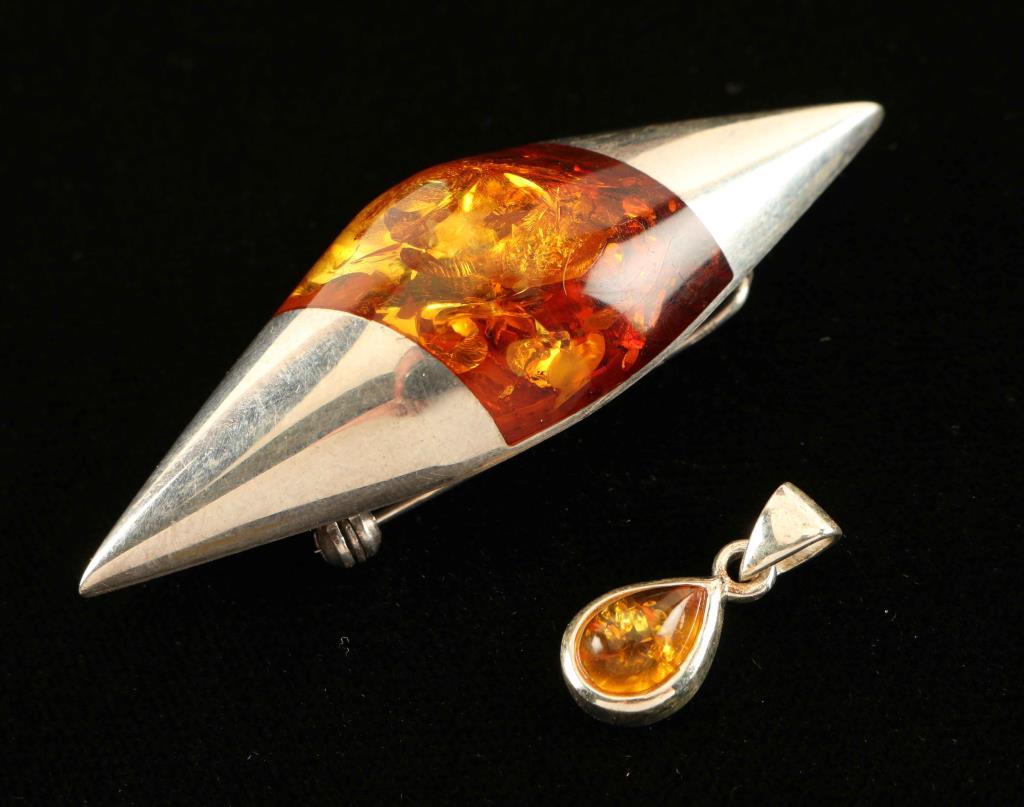 Amber Brooch & Pendant