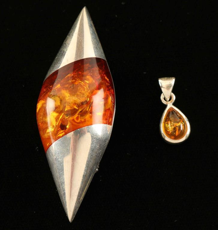 Amber Brooch & Pendant