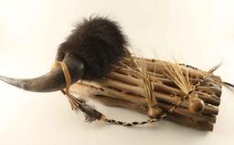 Buffalo Headdress on Saguaro Wood