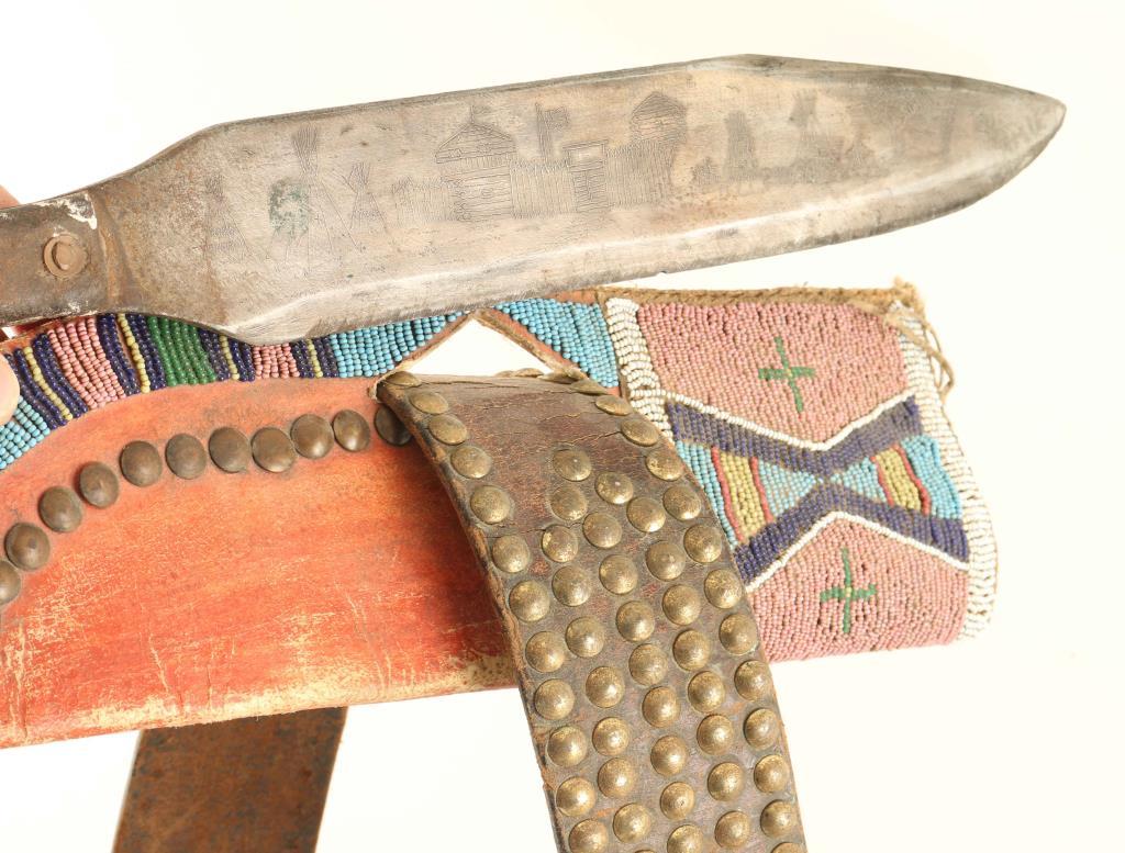 Crow Belt with Knife Sheath