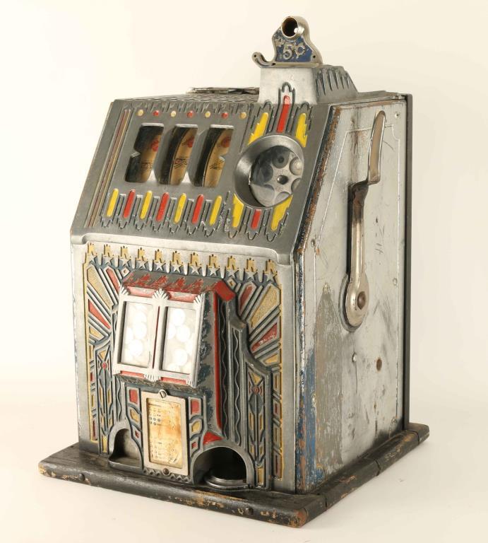 Antique Comet 5 Cent Slot Machine