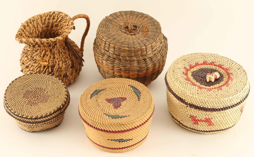 Lot of 5 Native Baskets