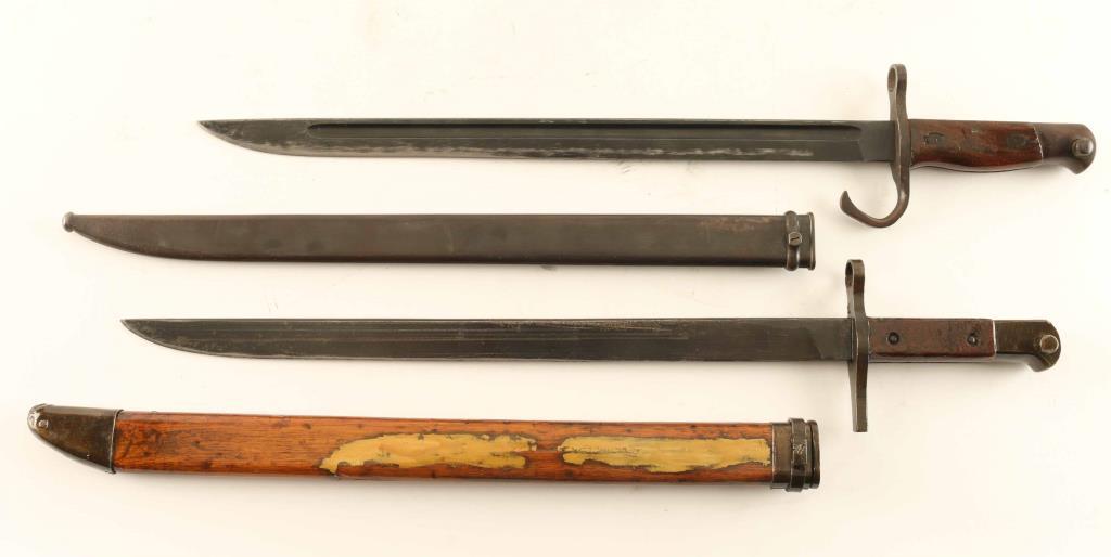 Lot of 2 WWII Japanese Arisaka Bayonets