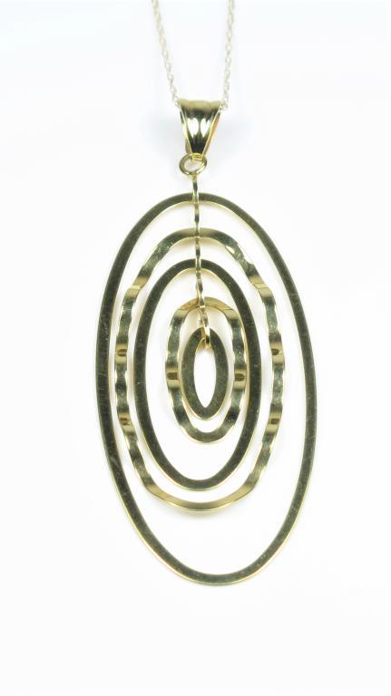 Modernist Italian Gold Pendant