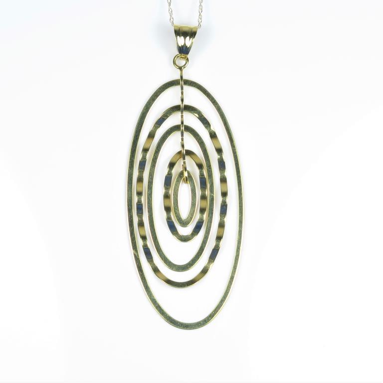 Modernist Italian Gold Pendant