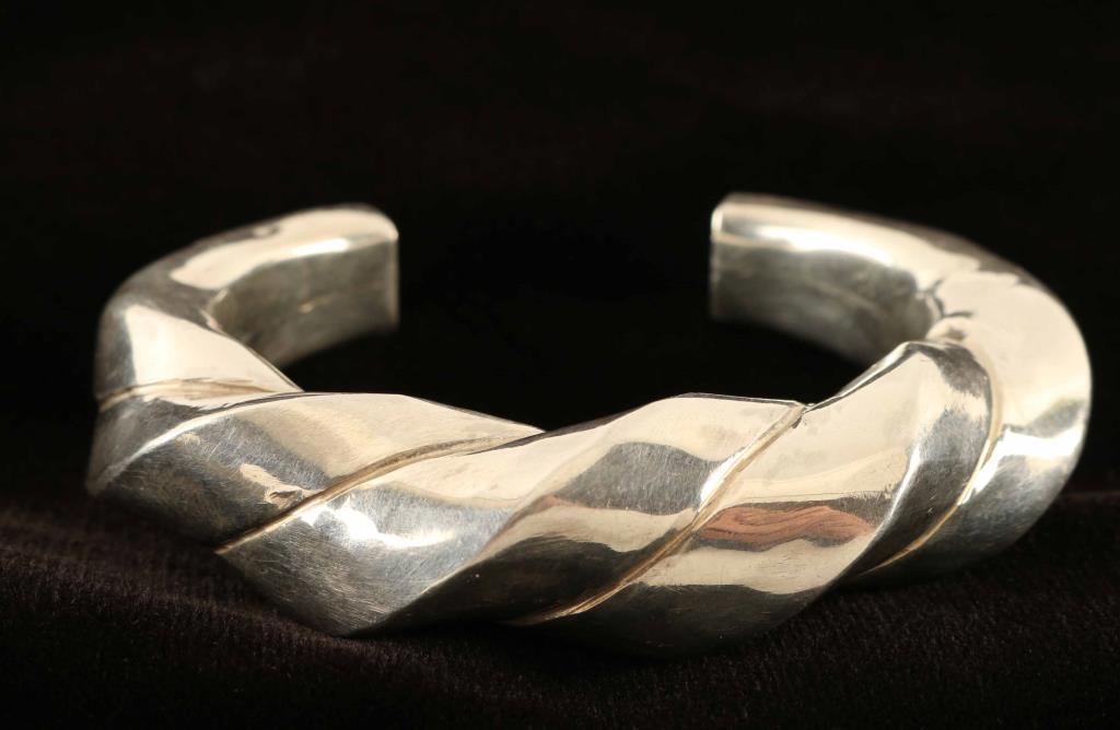 Twisted Silver Cuff