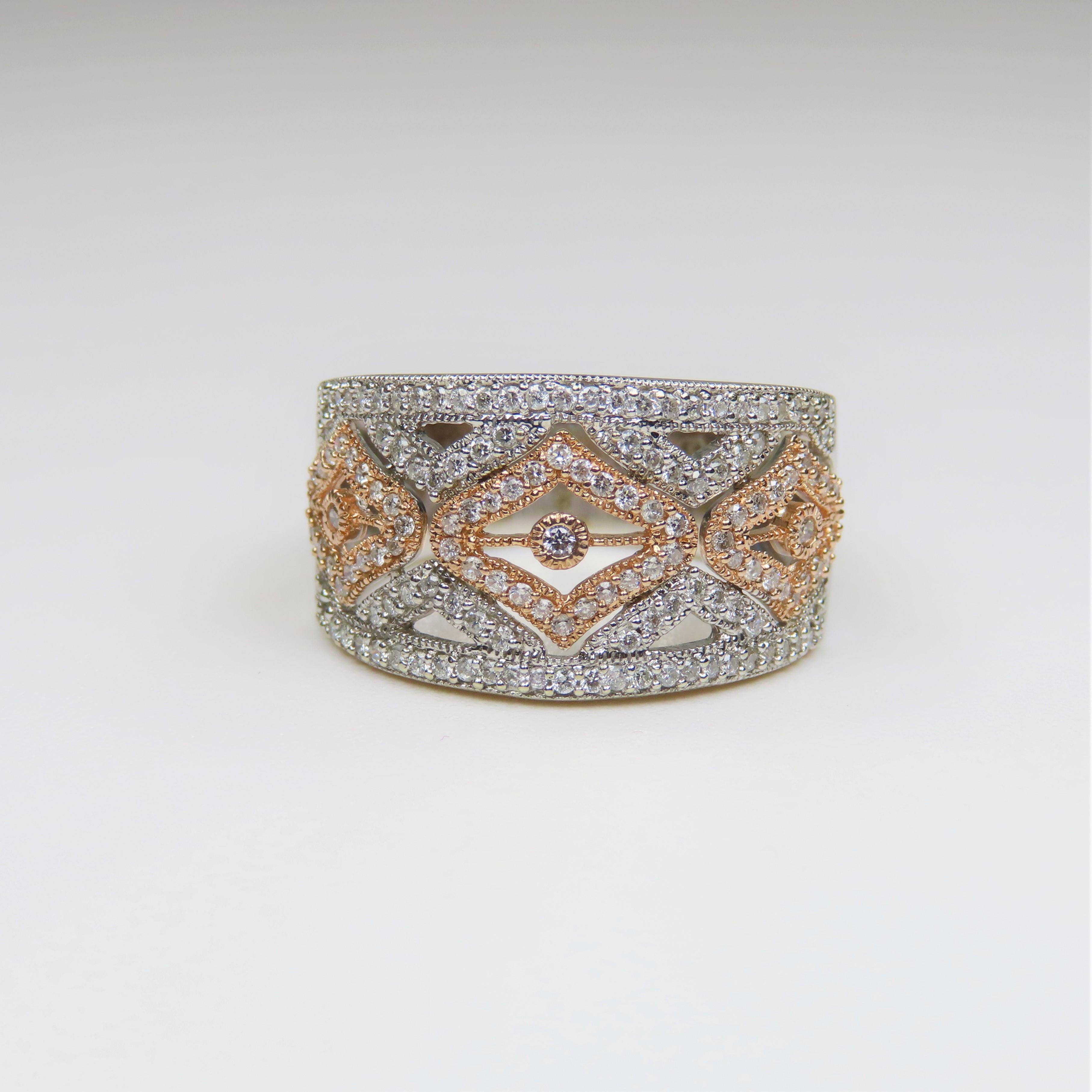 Beautifully Detailed Diamond Ring featuring