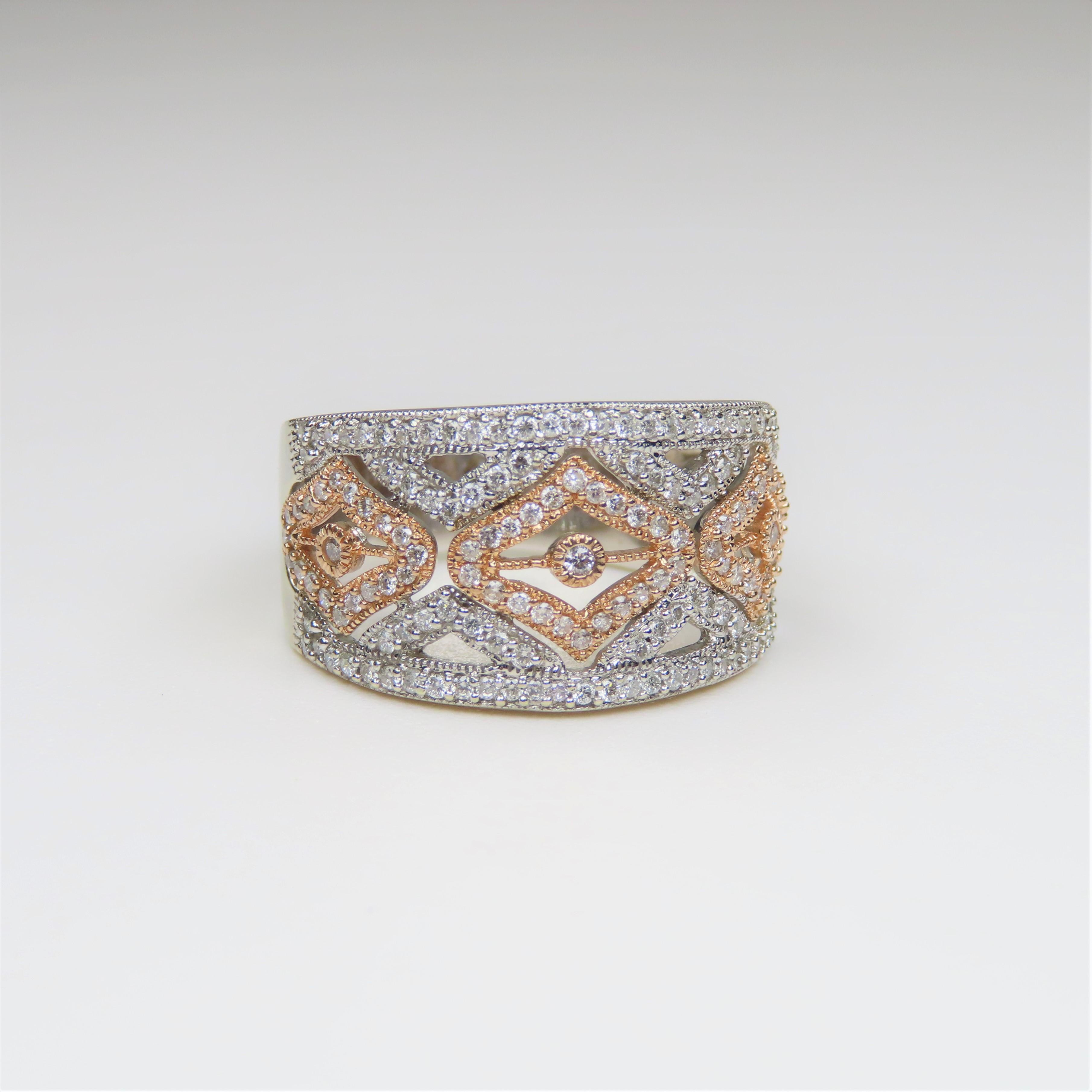 Beautifully Detailed Diamond Ring featuring