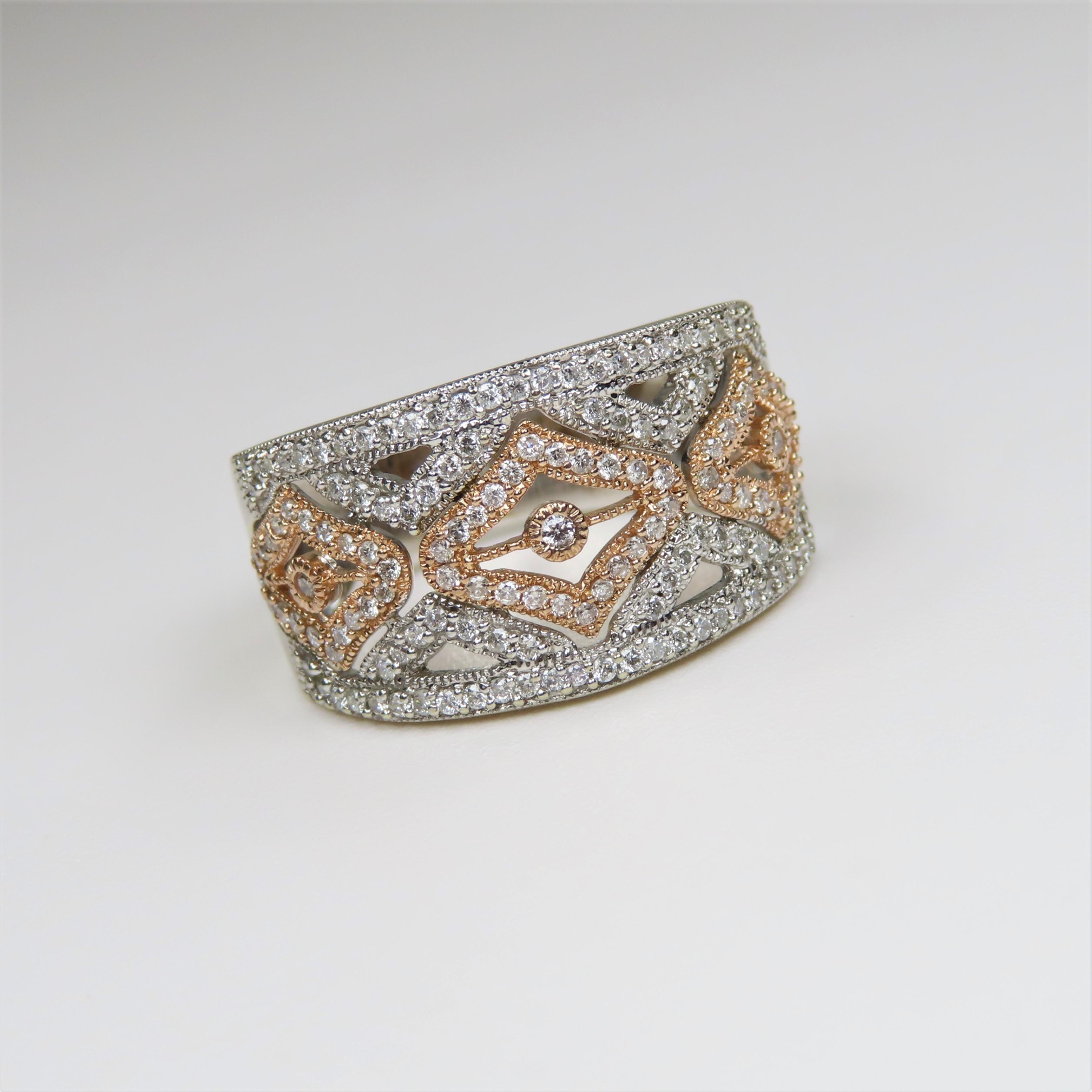 Beautifully Detailed Diamond Ring featuring