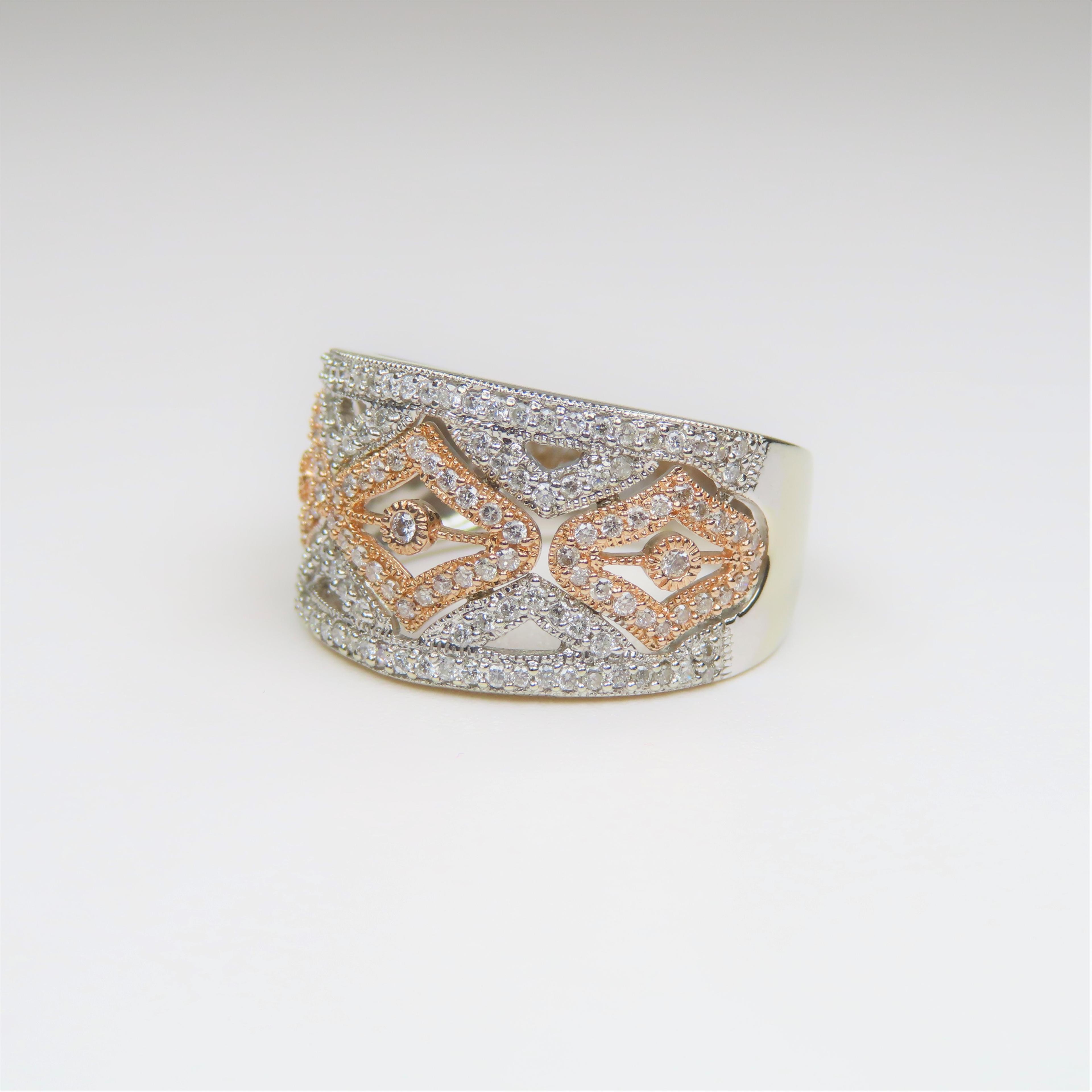 Beautifully Detailed Diamond Ring featuring