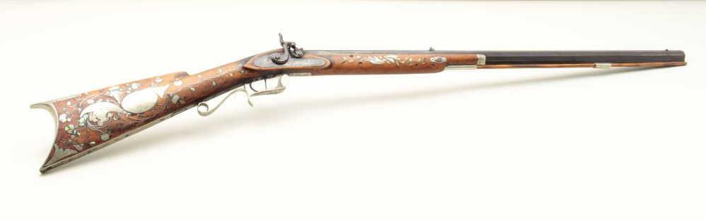 Elaborate plains rifle signed C.F. Matthews, Petersburg III with direct