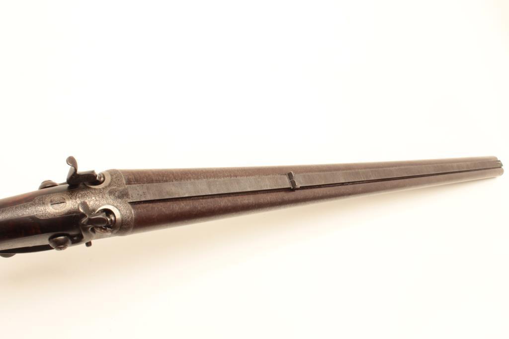 SxS black powder big game rifle by E.M. Reilly of