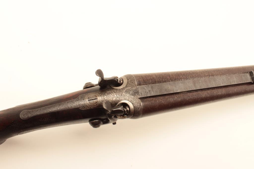 SxS black powder big game rifle by E.M. Reilly of