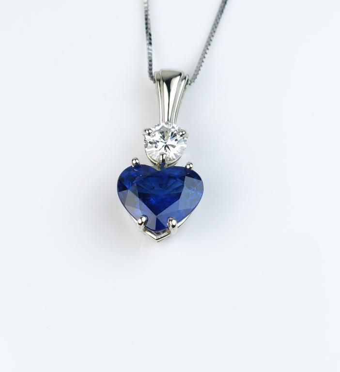 Extra fine heart shape Ceylon Sapphire weighing 2.64 carat and