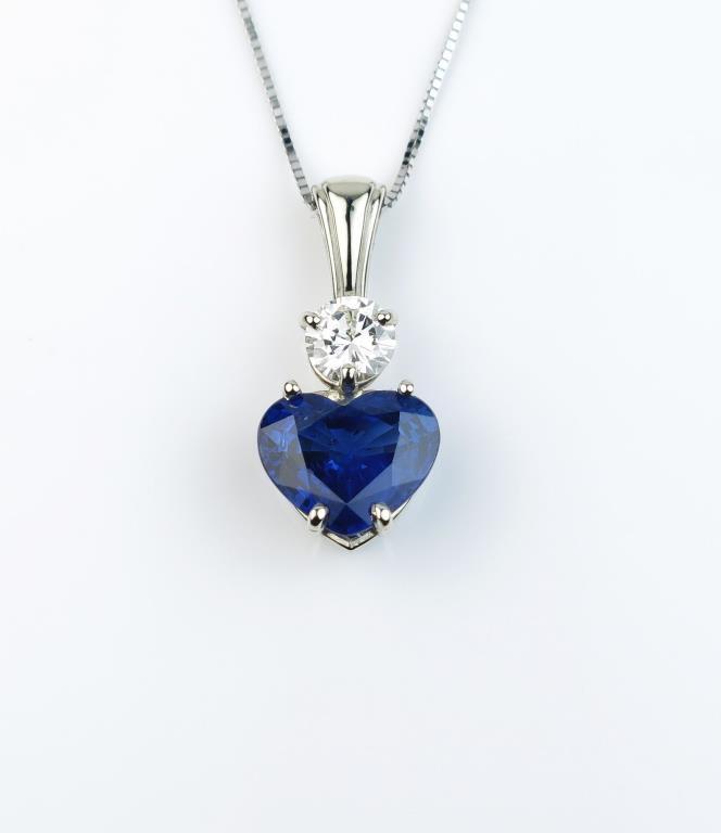 Extra fine heart shape Ceylon Sapphire weighing 2.64 carat and