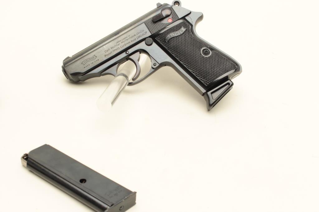 Interarms Walther Model PPK/S semi-automatic pistol.380 caliber, 3.25” barrel, blued