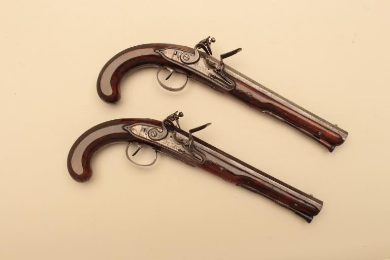 18GV-4 PAIR OF FRENCH FLINTLOCK DUELERS