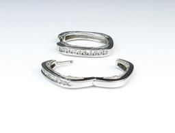 18CAI-56 DIAMOND HOOP EARRINGS