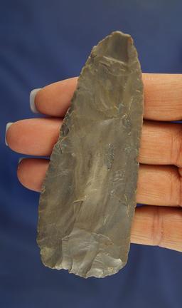 4 3/16" Archaic Hornstone Knife found in Davies Co., Indiana.