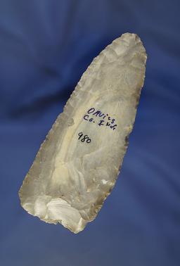 4 3/16" Archaic Hornstone Knife found in Davies Co., Indiana.