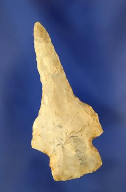 3 1/16" Flint Ridge Flint Drill found in Hardin Co. Ohio. Ex. Dr. Kearns.