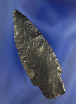 3 9/16" Coshocton Flint Paleo Stemmed Lanceolate found in Richland Co., Ohio.