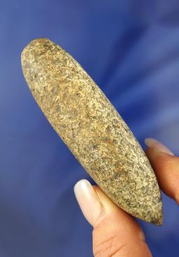 3 5/8" Well polished Hardstone Celt found in Indiana.