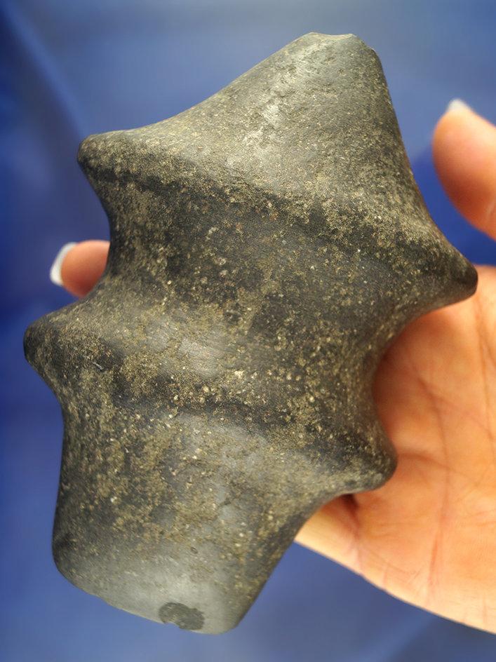 Rare! 5 5/16" Hardstone Trophy Axe found in Marquette Co., Michigan that is well patinated.