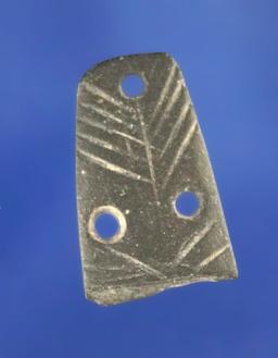 5/8" Long Ornate top section of a Drilled Pendant found near the Columbia River. Ex. Bill Peterson.