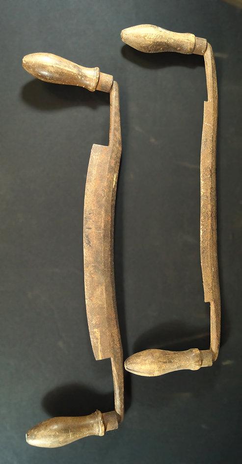 Pair of large Spokeshaves, that were once used at the Gossport Ship Yard in Virginia.