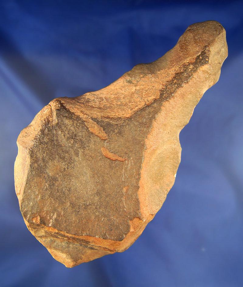 Large 8 1/8" Achullean Hand Axe that is heavily patinated.