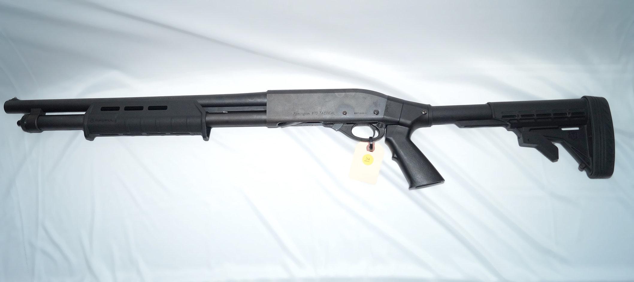 Remington 870 Tactical--12 Gauge Pump Action Shotgun--ATI Collapsible Stock--Magpul Front Furniture