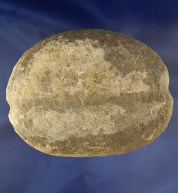 5 1/4" fully grooved Stone Net Weight found in Klamath County Oregon. Ex. Updike Collection.