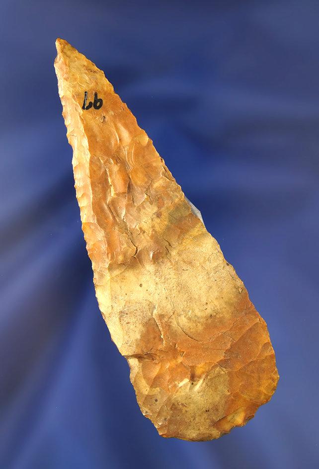 4 1/8" Carter Cave Flint Knife found by Albert A. Elchert in Licking Co., Ohio. Ex. Vietzen