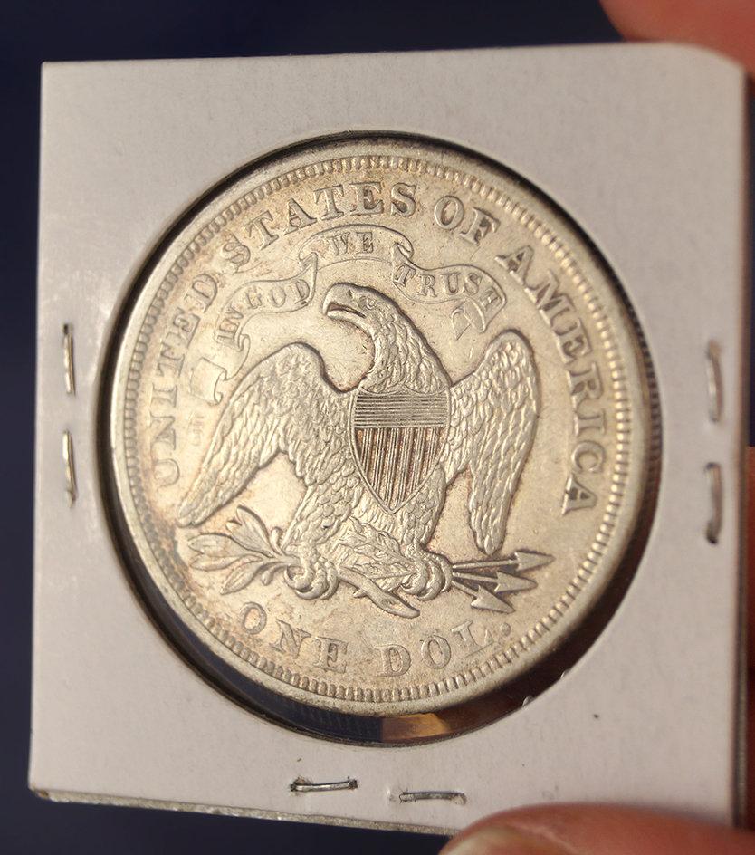 1872 Seated Liberty Silver Dollar XF