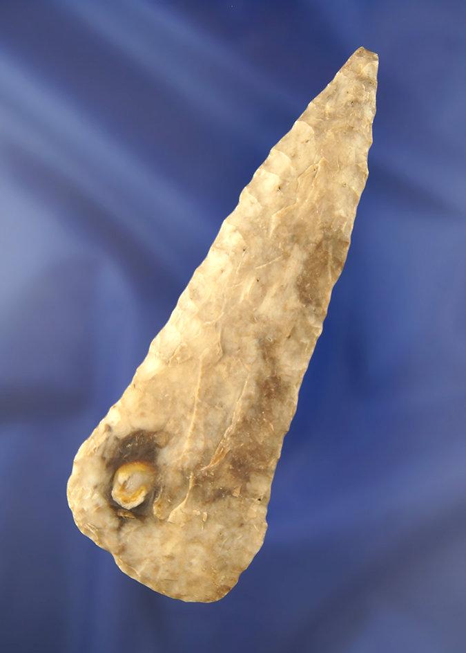 Large and well flaked 5 7/8" Plateau Pentagonal Knife found near the Columbia River.